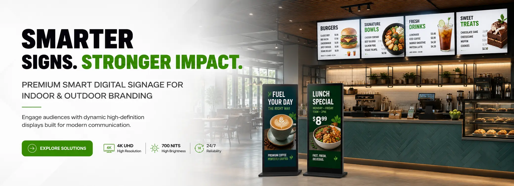 commercial menu display
