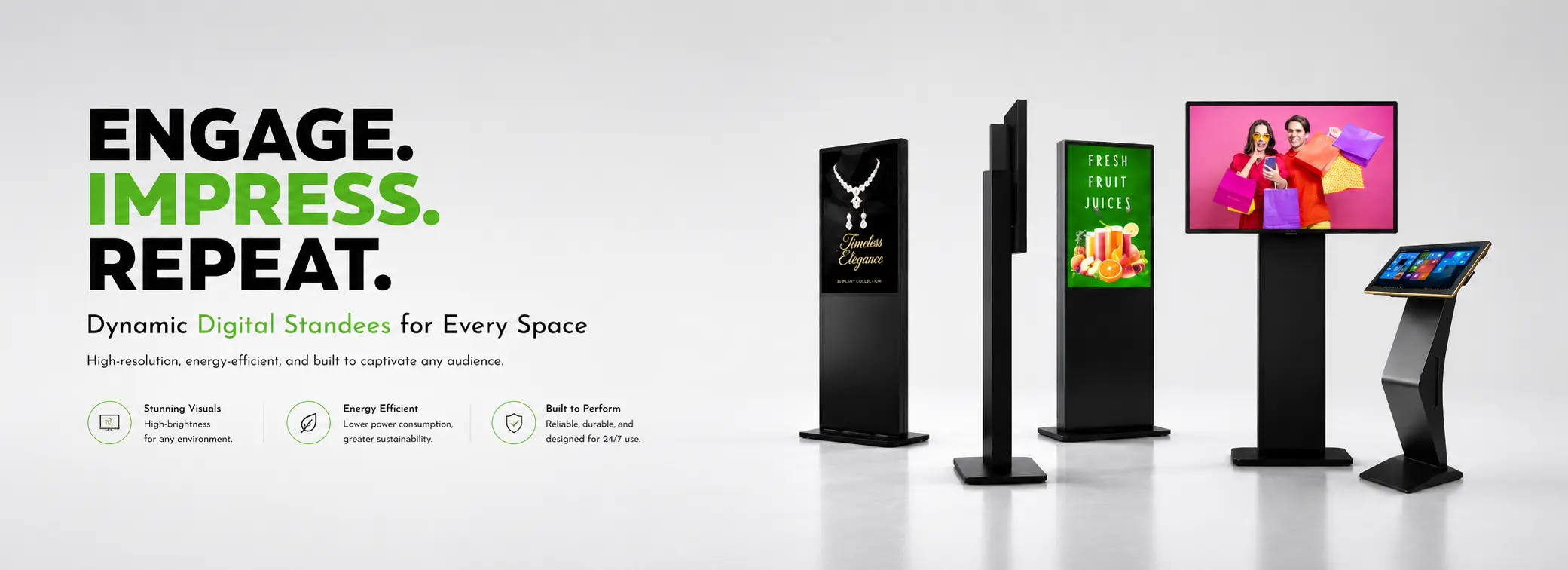 custom standees and kiosks