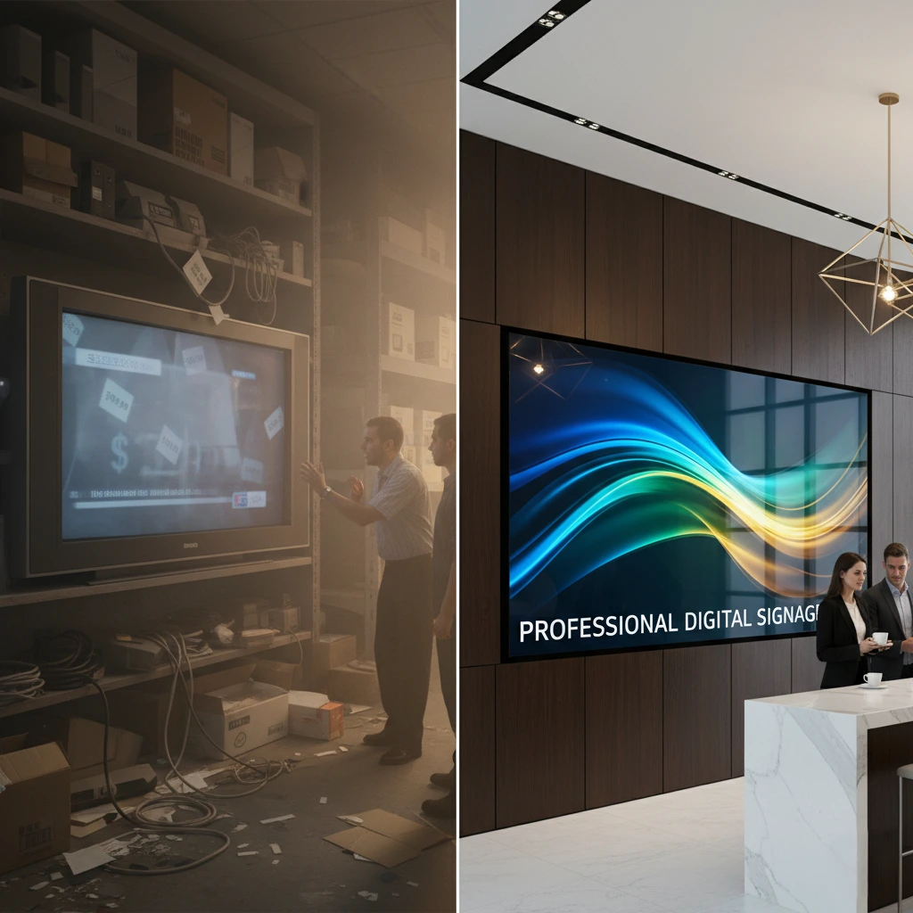 Stop Wasting Money: Why Commercial Displays Beat Consumer TVs for Your Business
