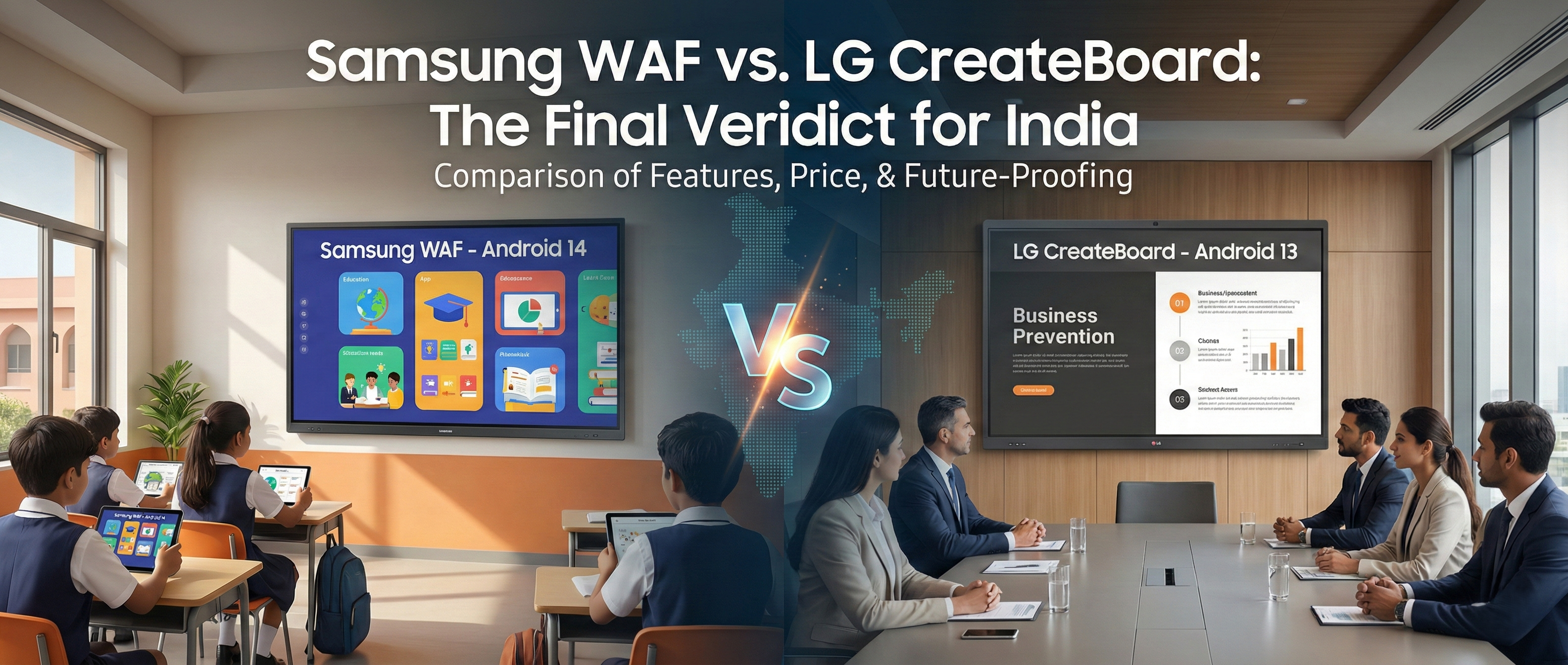 Samsung WAF Series vs. LG CreateBoard (TR3DK): Which Interactive Display is Right for Your Indian Classroom or Office?
