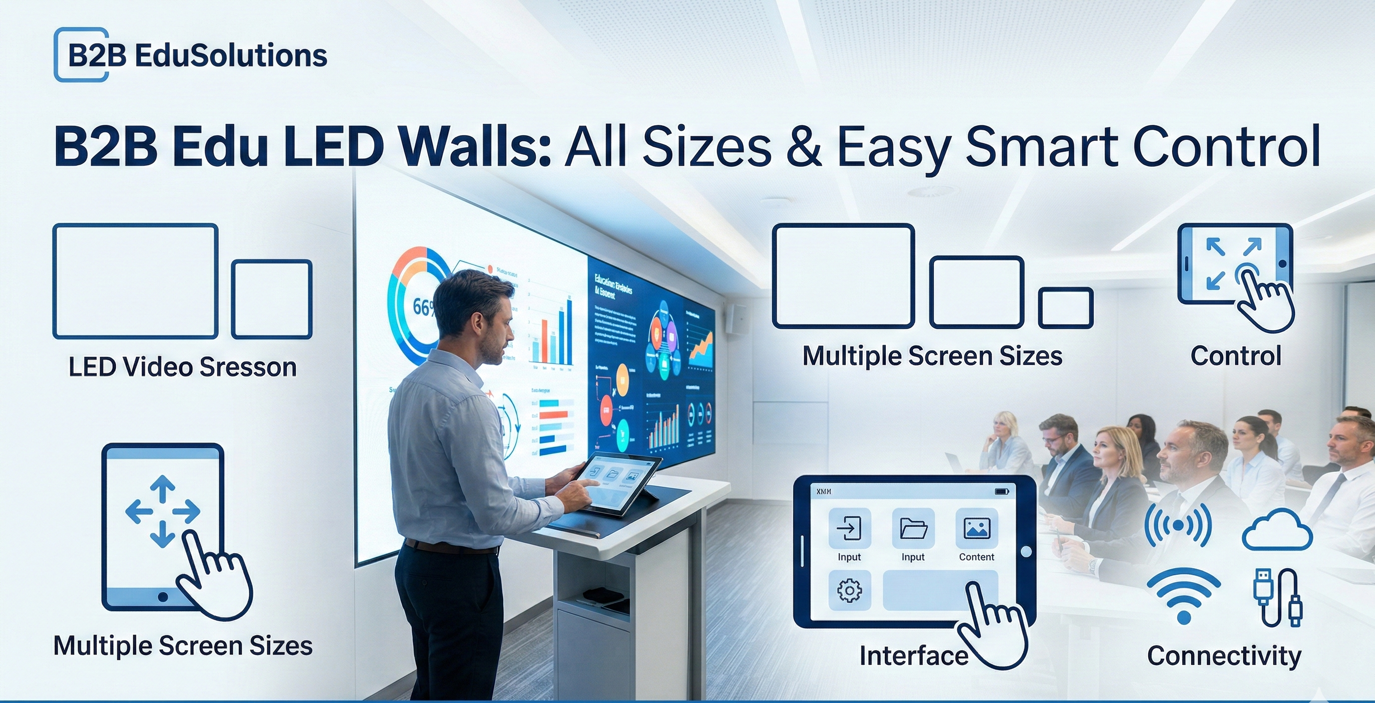 B2B Edu LED Walls: All Sizes & Easy Smart Control
