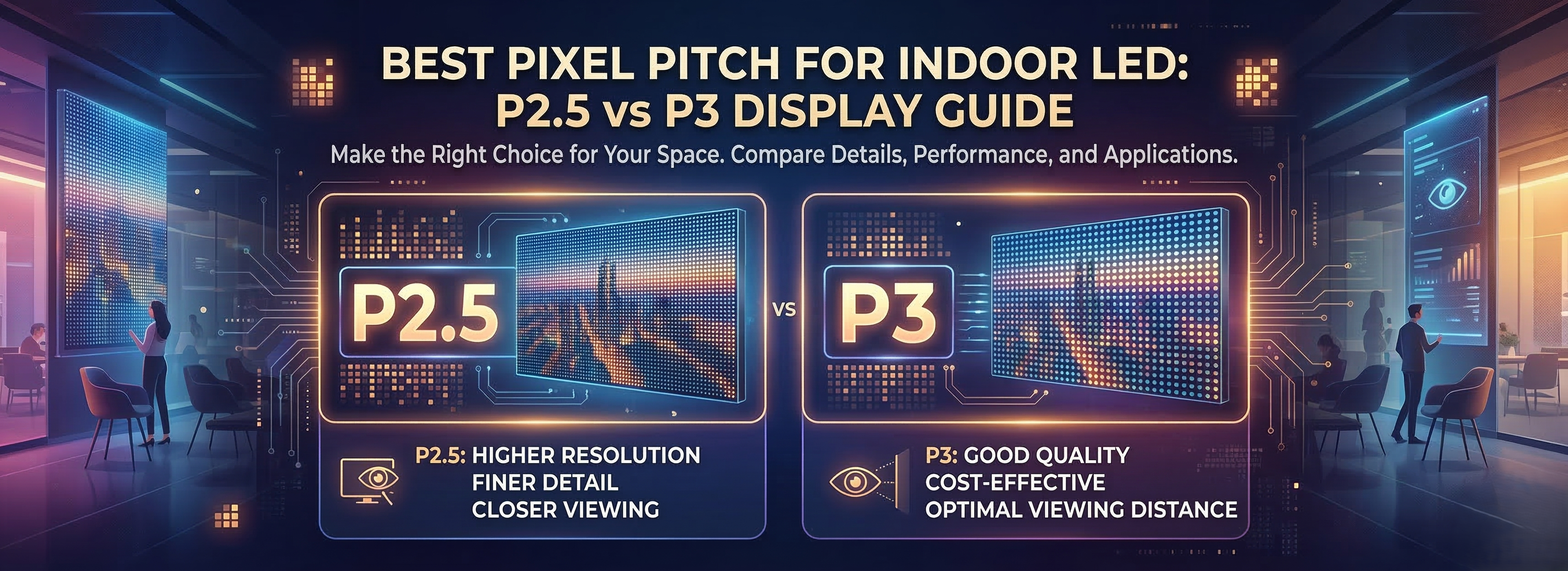 Best Pixel Pitch for Indoor LED: P2.5 vs P3 Display Guide