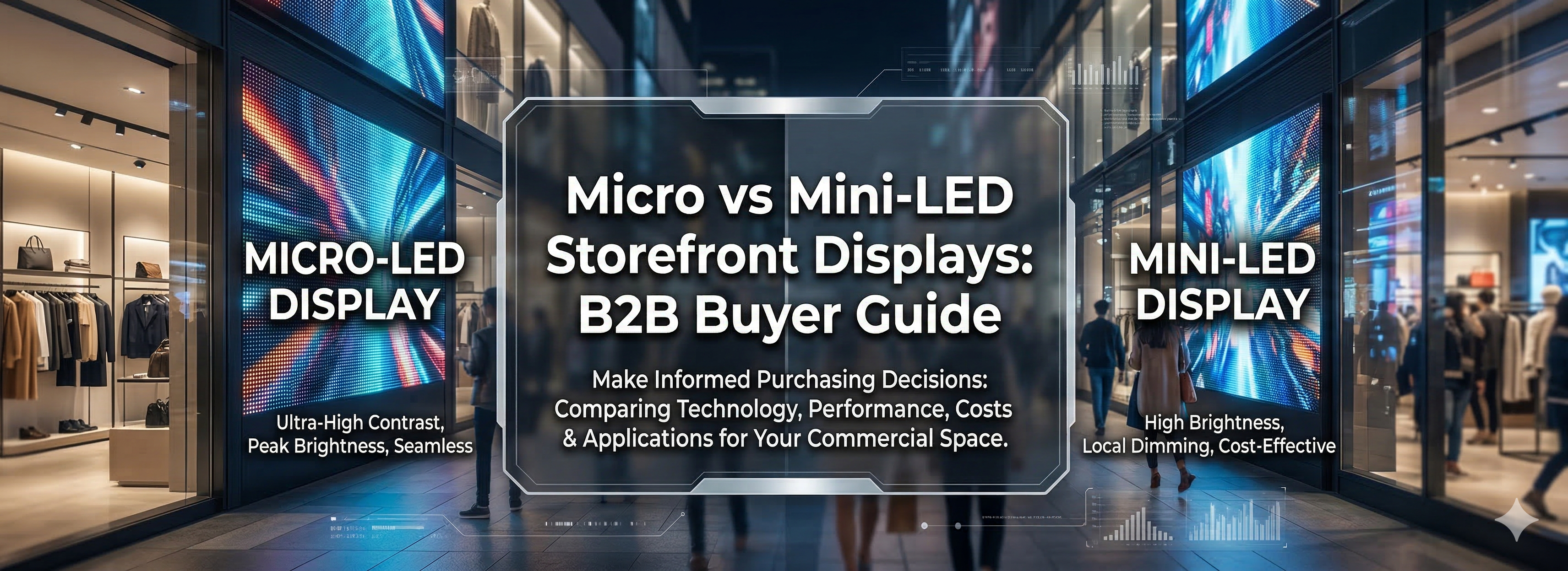 Micro vs Mini-LED Storefront Displays: B2B Buyer Guide