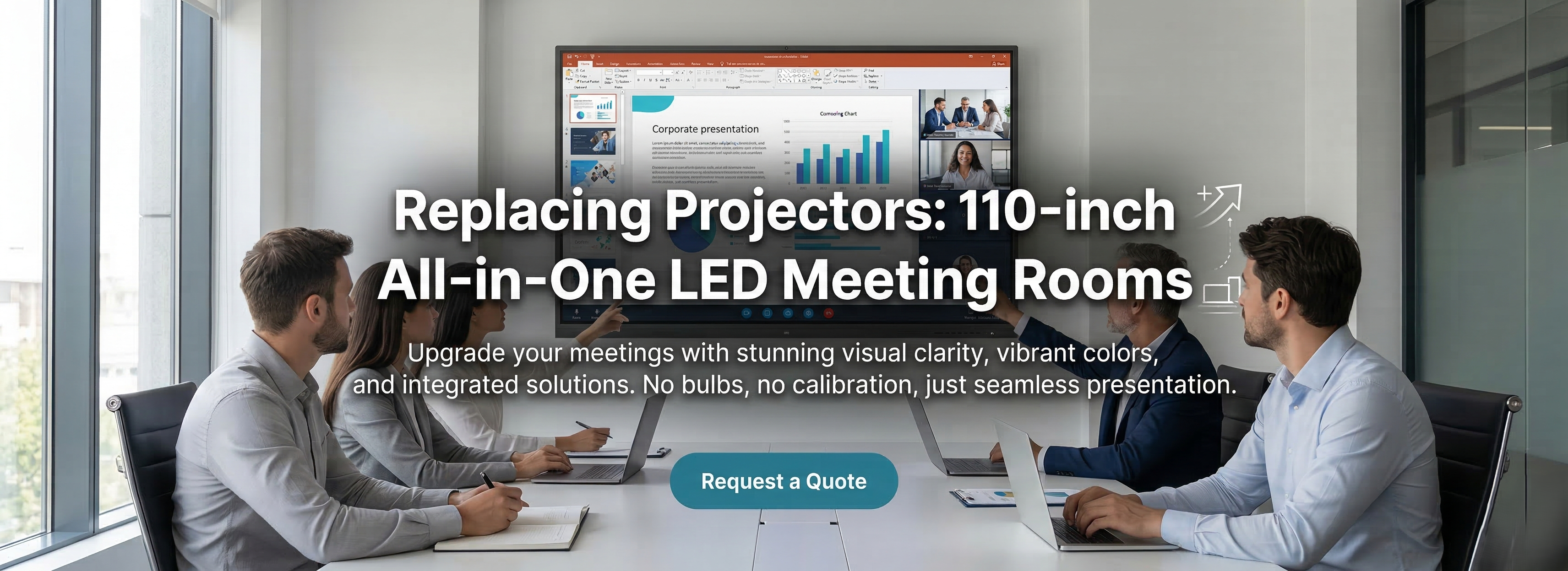 Replacing Projectors: 110-inch All-in-One LED Meeting Rooms