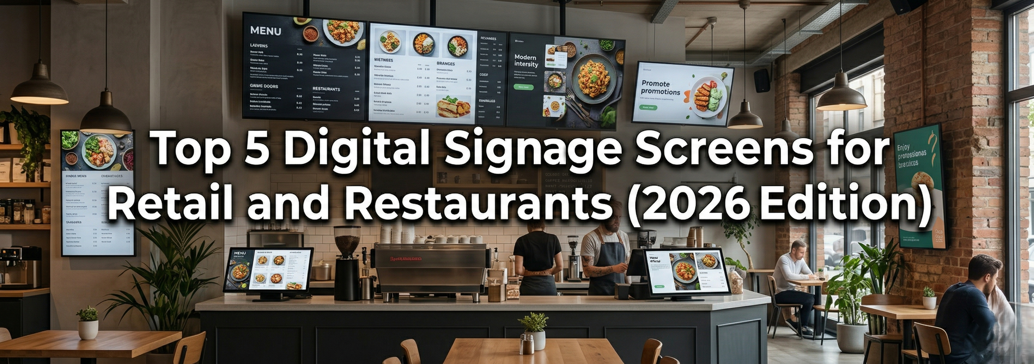 Top 5 Digital Signage Screens for Retail & Restaurants (2026)