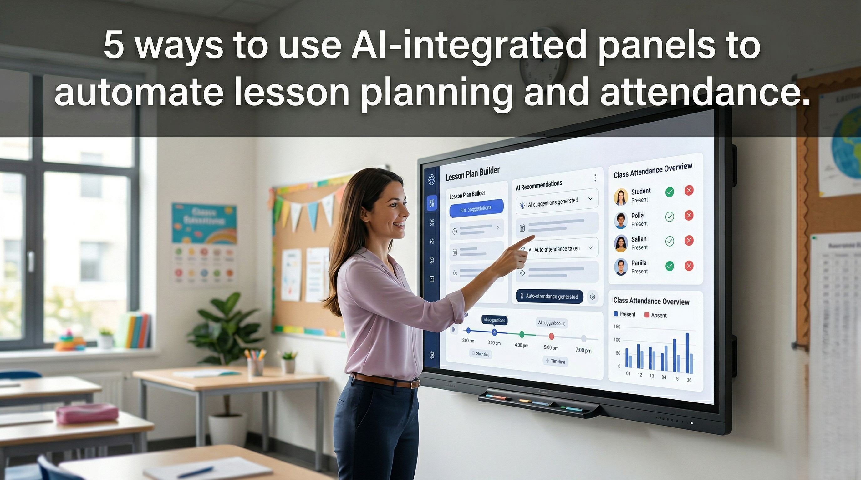 5 Ways AI-Integrated Panels Automate Lesson Planning & Attendance