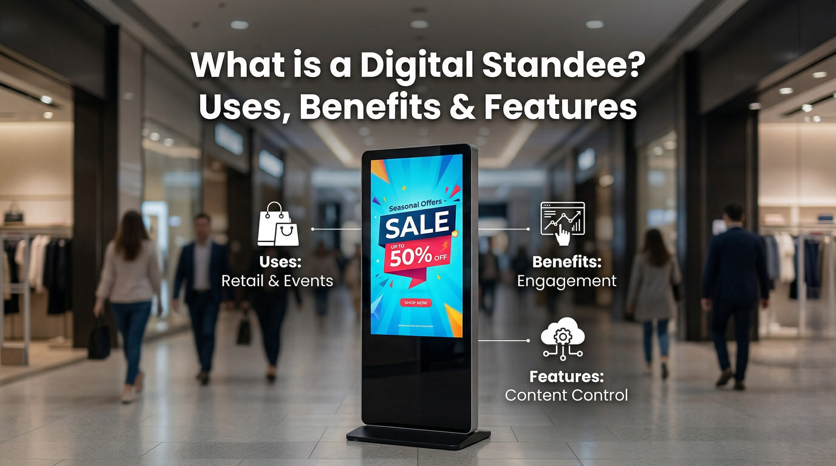 What is a Digital Standee? Uses, Benefits & Features