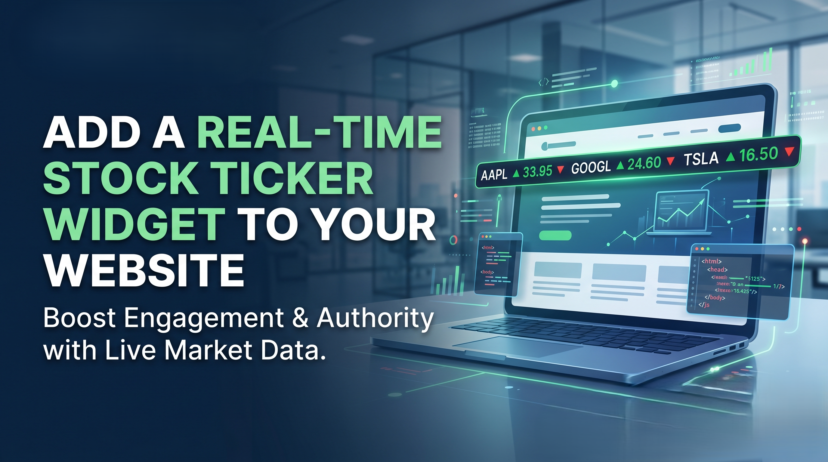 Add Real-Time Stock Ticker Widget to Website