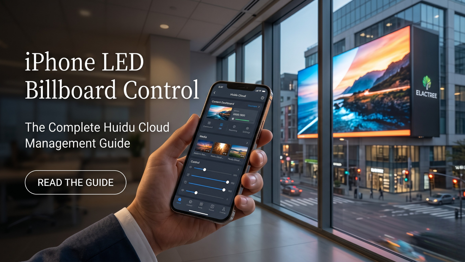 iPhone LED Billboard Control: Huidu Cloud Management Guide