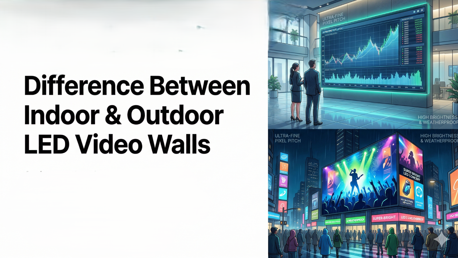 Difference Between Indoor & Outdoor LED Video Walls