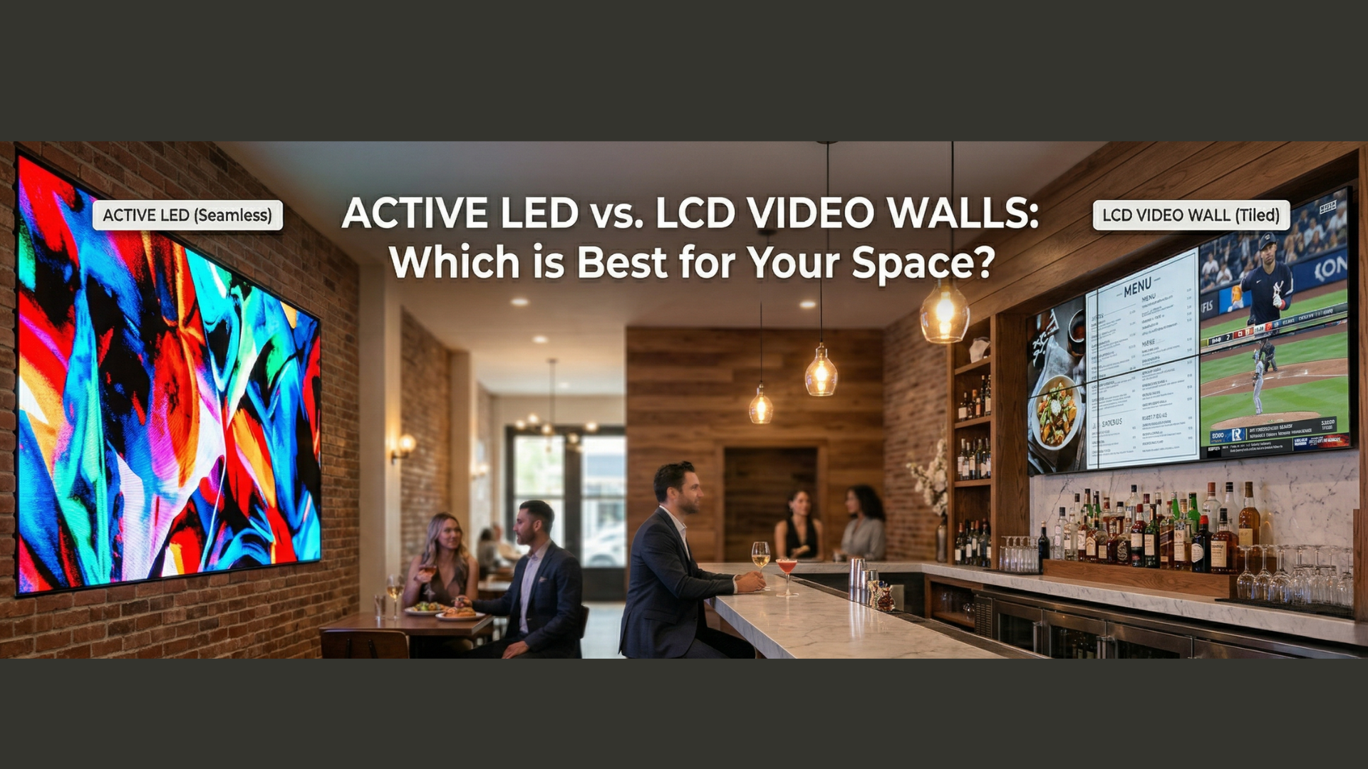 Active LED vs. LCD Video Walls: Which is Best for Your Space?