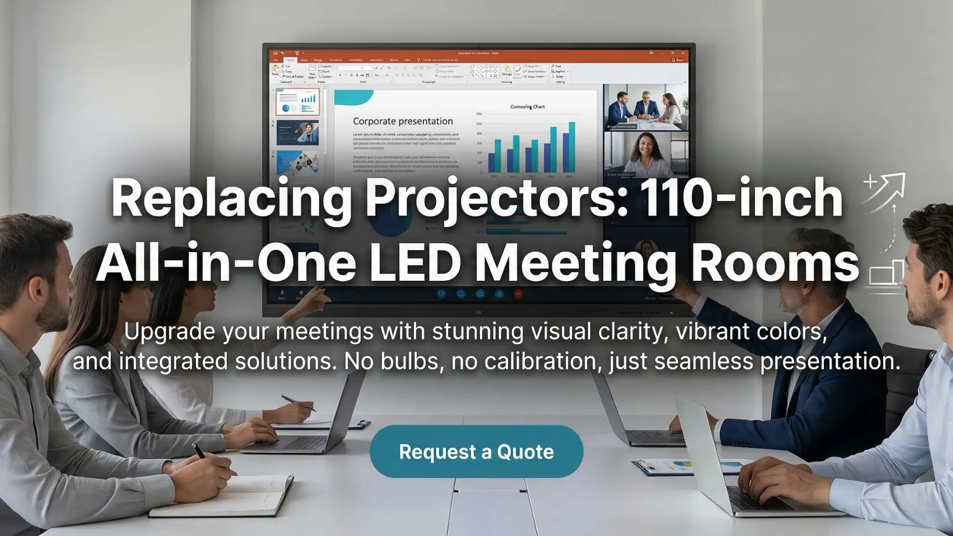 Replacing Projectors: 110-inch All-in-One LED Meeting Rooms