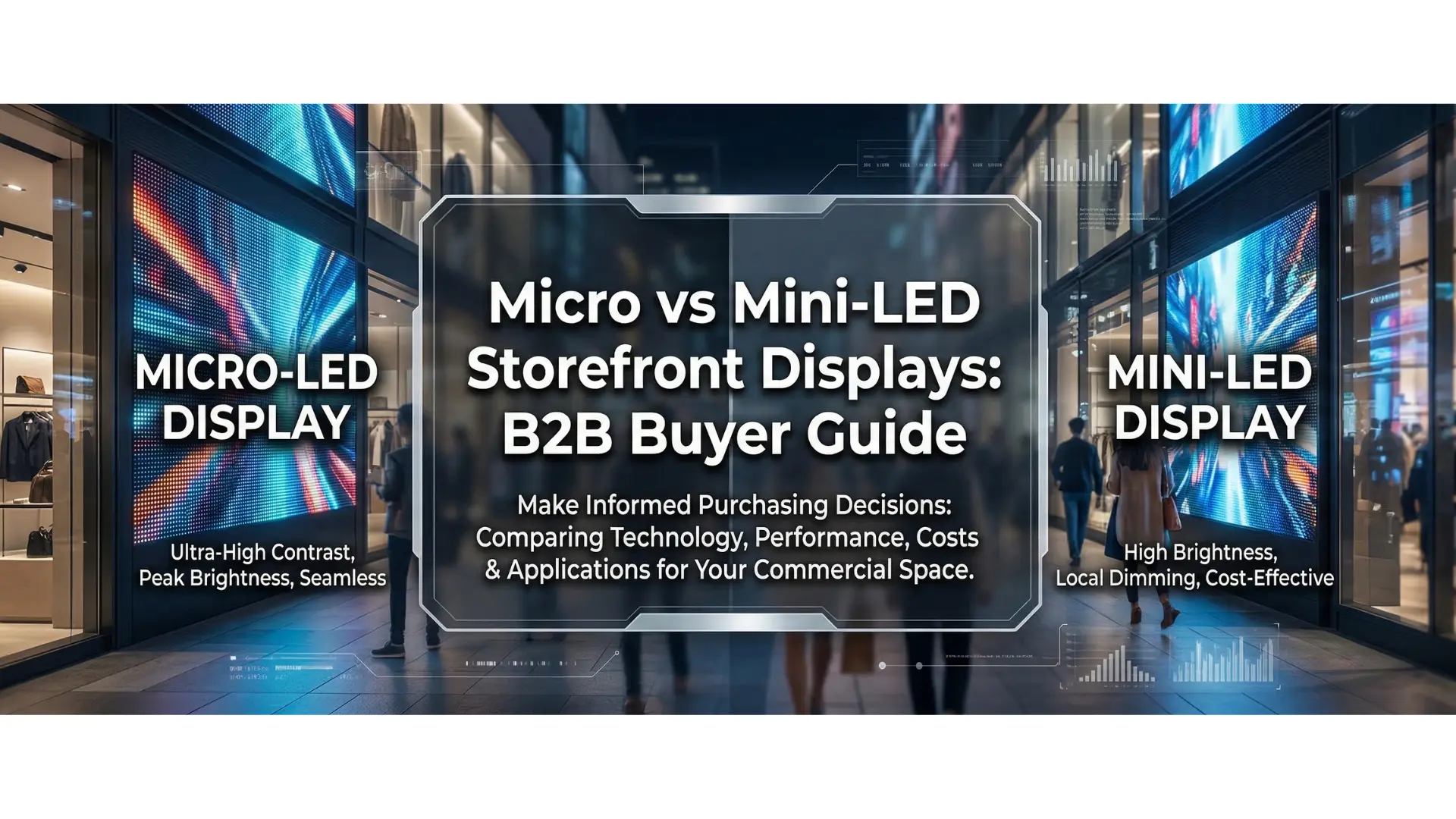 Micro vs Mini-LED Storefront Displays: B2B Buyer Guide
