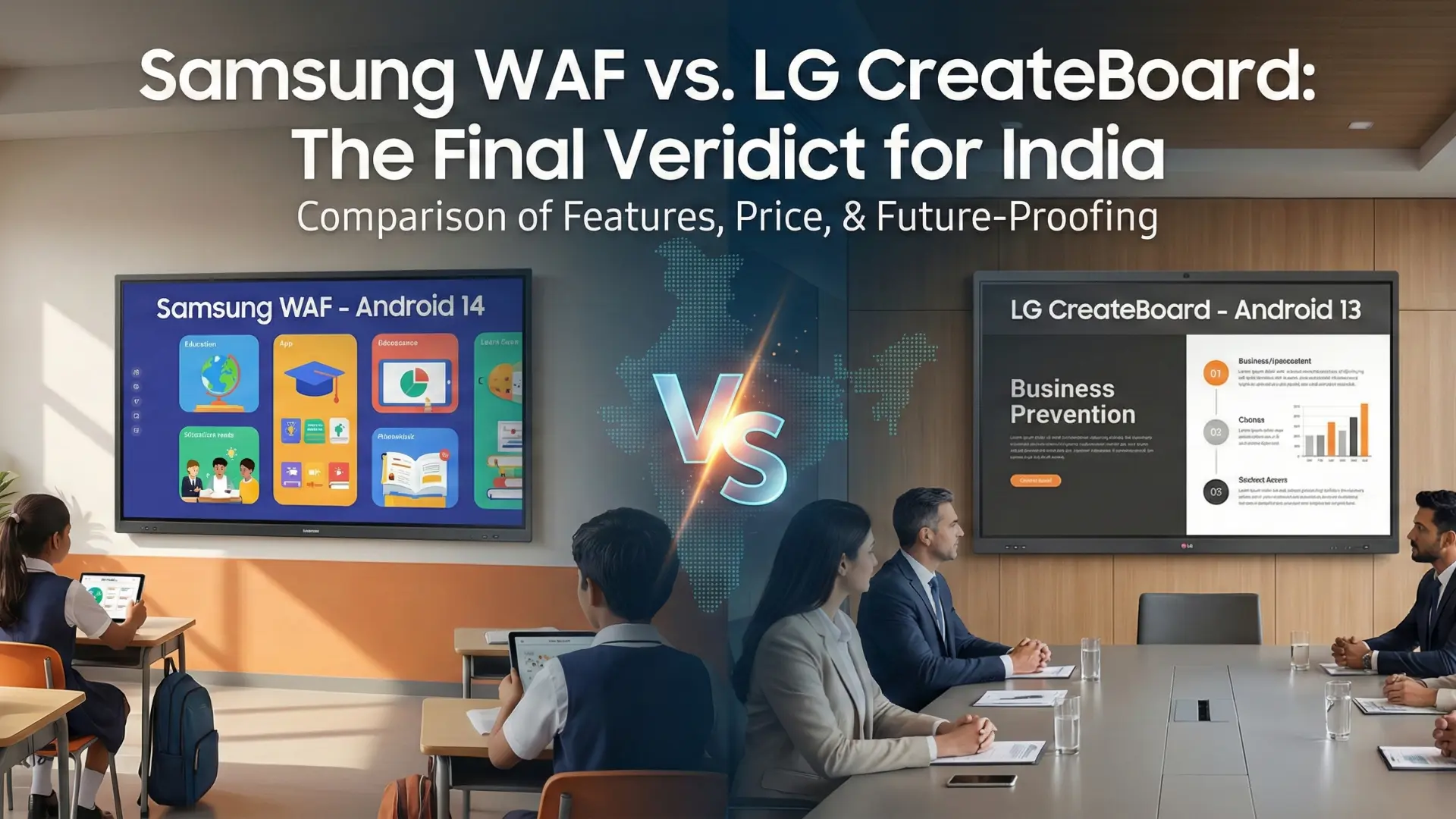 Samsung WAF Series vs. LG CreateBoard (TR3DK): Which Interactive Display is Right for Your Indian Classroom or Office?