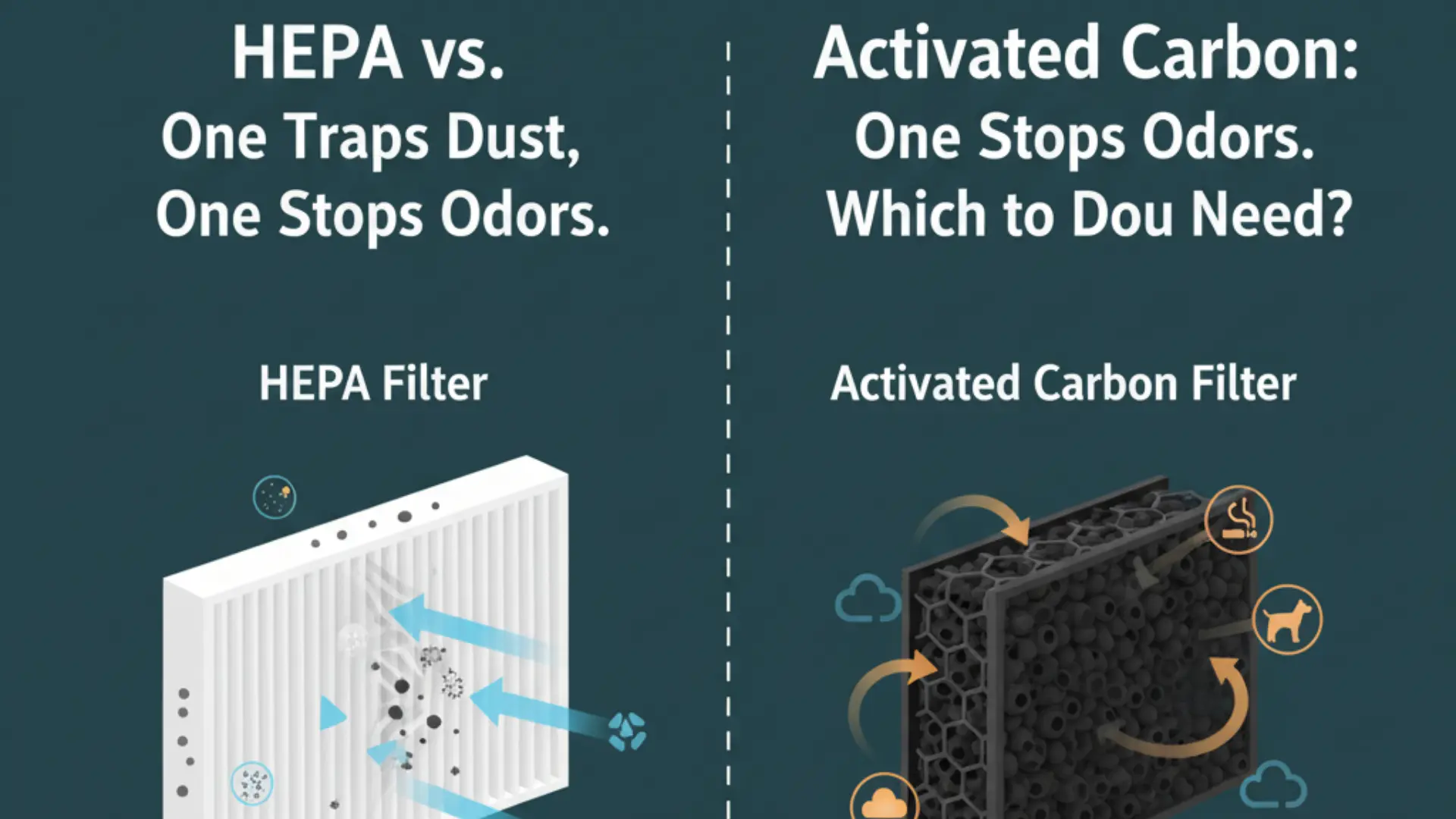 HEPA vs. Activated Carbon: One Traps Dust, One Stops Odors. Which Do You Need?