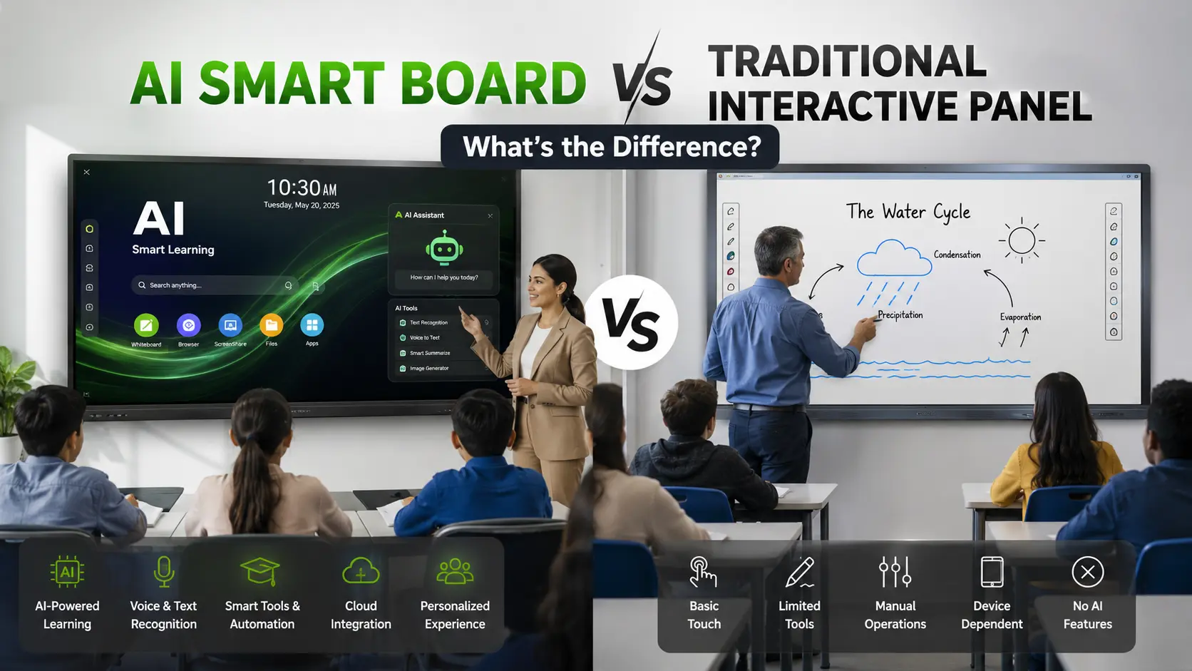 AI Smart Board vs Interactive Panel: What’s the Difference?