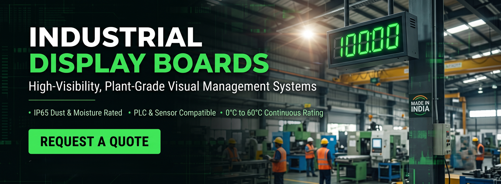 Industrial Display Boards & Production Displays | Factory-Grade Solutions